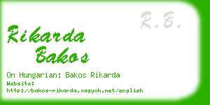 rikarda bakos business card